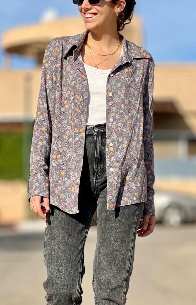 חולצה מכופתרת forever ויסקוזה