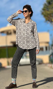 חולצה מכופתרת סטייל! ויסקוזה