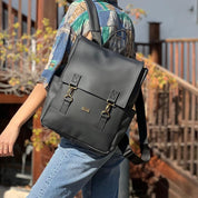 תיק גב Unicorn שחור דמוי עור