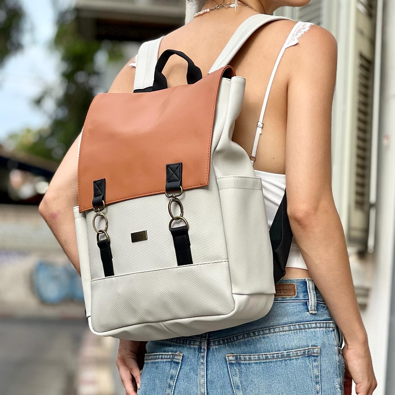 תיק גב Unicorn כתום - שמנת של קיץ