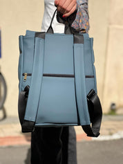 תיק מיני סטודנטס כחול אפור קרבון