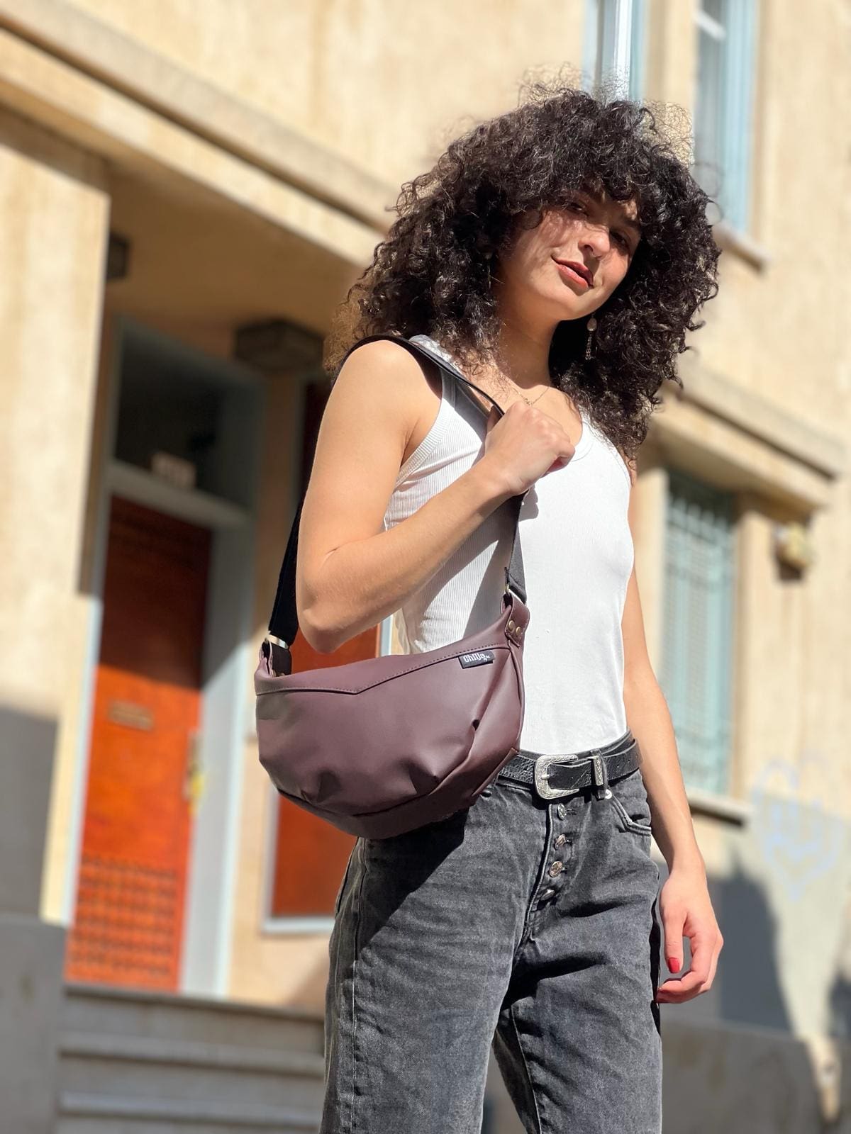 Dark Purple Burgundy Vital Side Bag