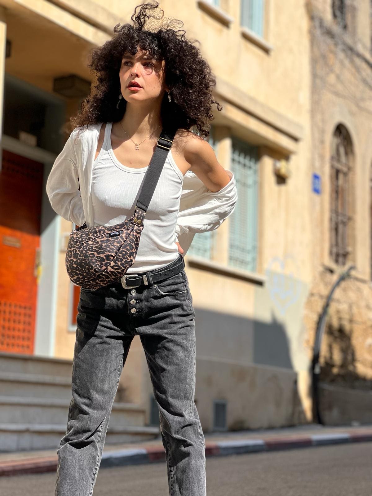 תיק צד ויטל מנומר חדש