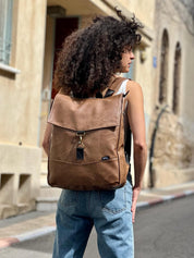 תיק גב סטודנטס גדול קאמל רטרו