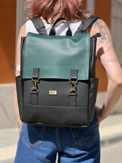 תיק גב Unicorn ירוק-שחור דמוי עור