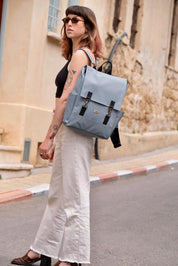 תיק גב Unicorn תכלת אפור טקסטורה