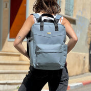 תיק NOAH תכלת-אפרפר טקסטורה