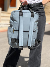 תיק NOAH תכלת-אפרפר טקסטורה