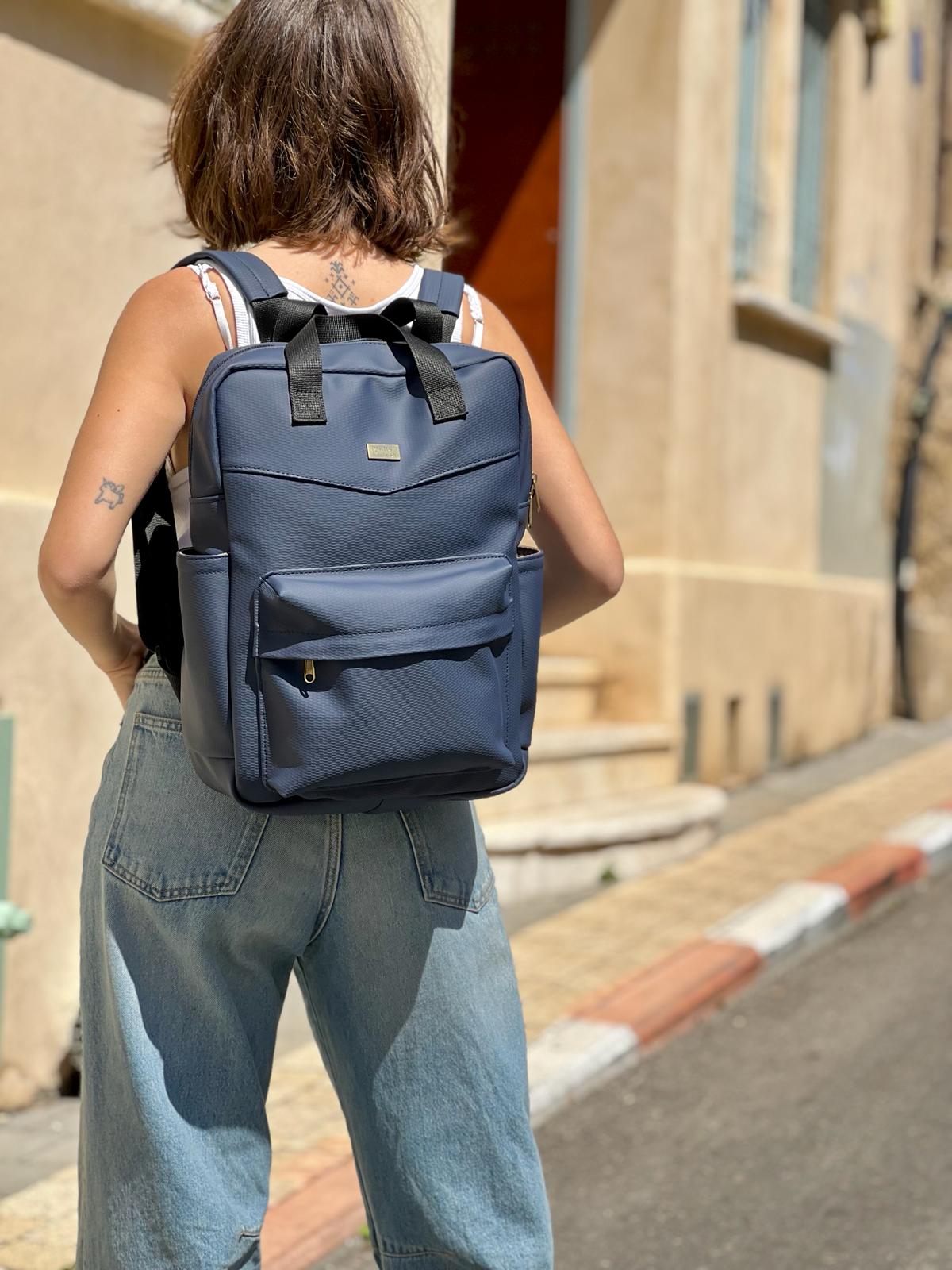 Textured Blue NOAH Backpack
