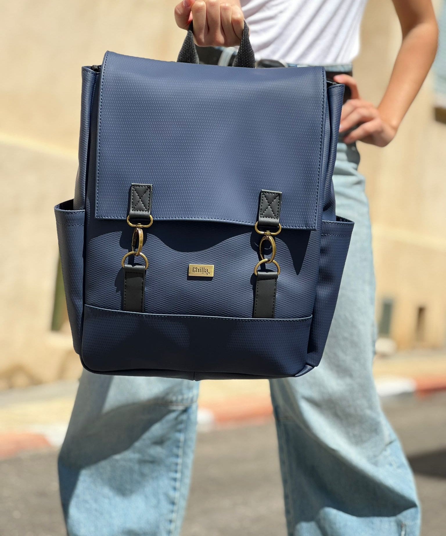 תיק גב Unicorn כחול נייבי טקסטורה