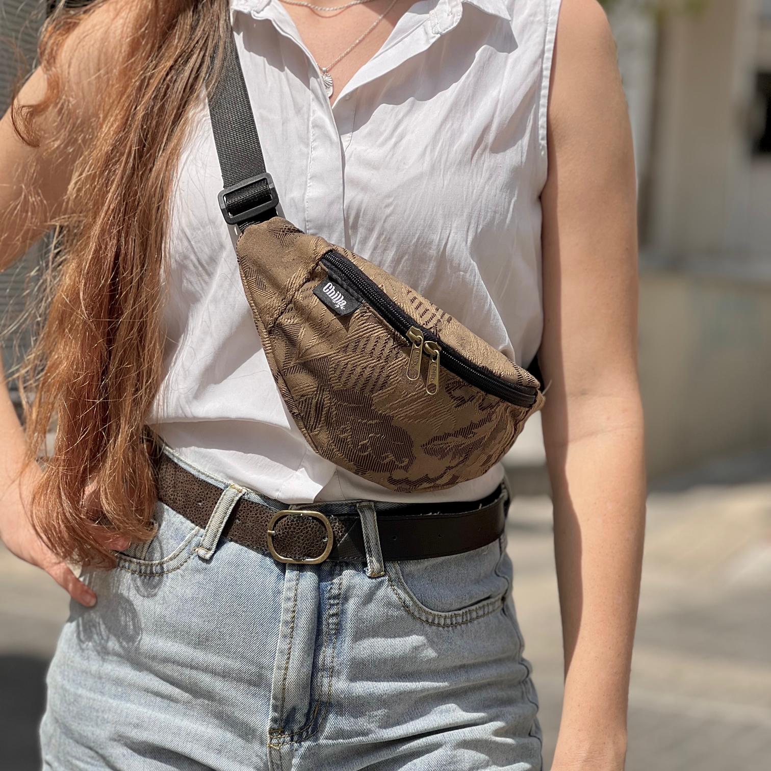 Embroidered Brown Roni Fanny Pack