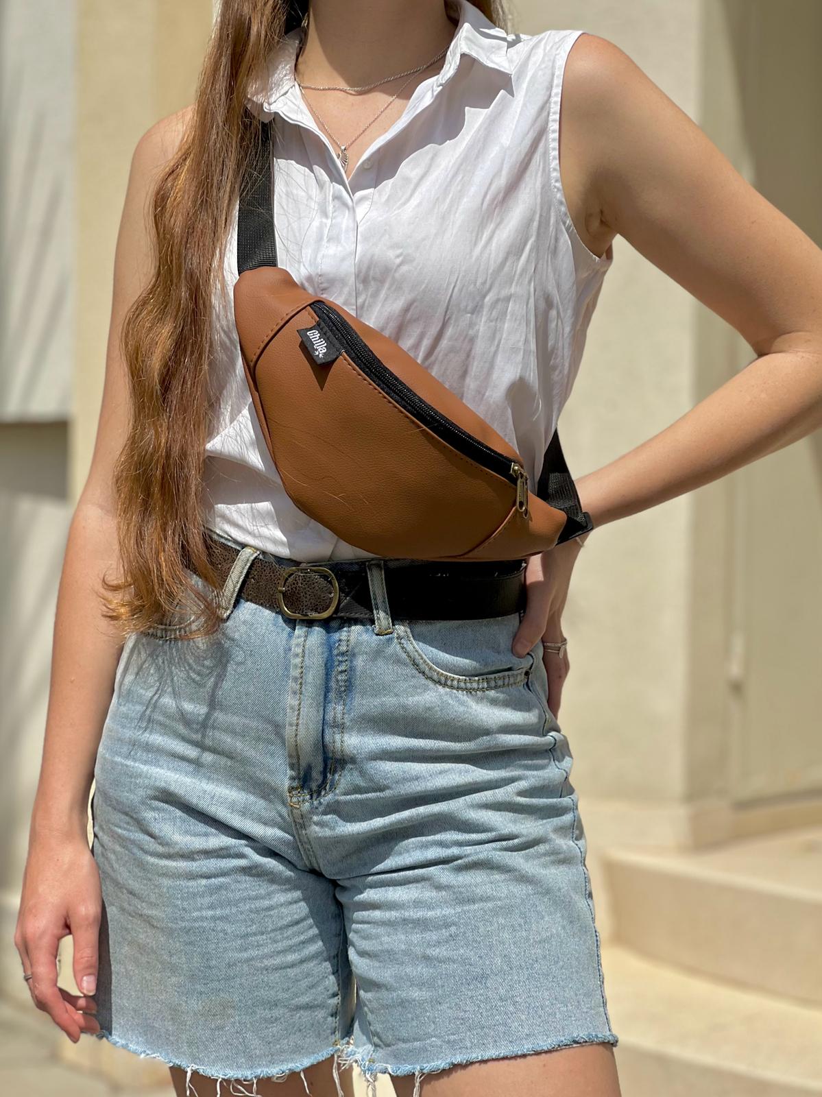 Camel Textured Roni Fanny Pack