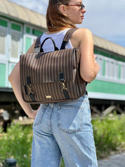 תיק גב/צד Jaffa גדול פסים