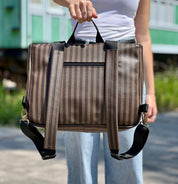 תיק גב/צד Jaffa גדול פסים