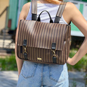 תיק גב/צד Jaffa גדול פסים