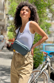 פאוץ' 'לורנס' קרבון אפור ירוק