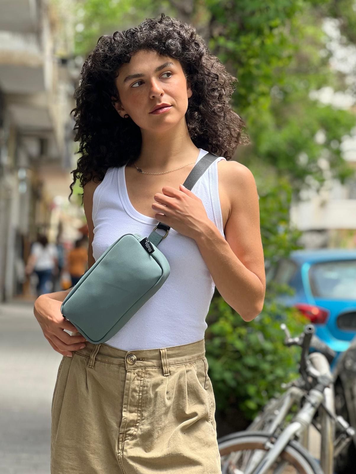 פאוץ' 'לורנס' פסטל טורקיז נובוק