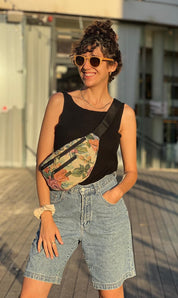 פאוץ' רוני גדול וינטייג' שמנת גובלן