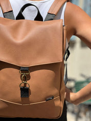 תיק גב סטודנטס בינוני קאמל רטרו