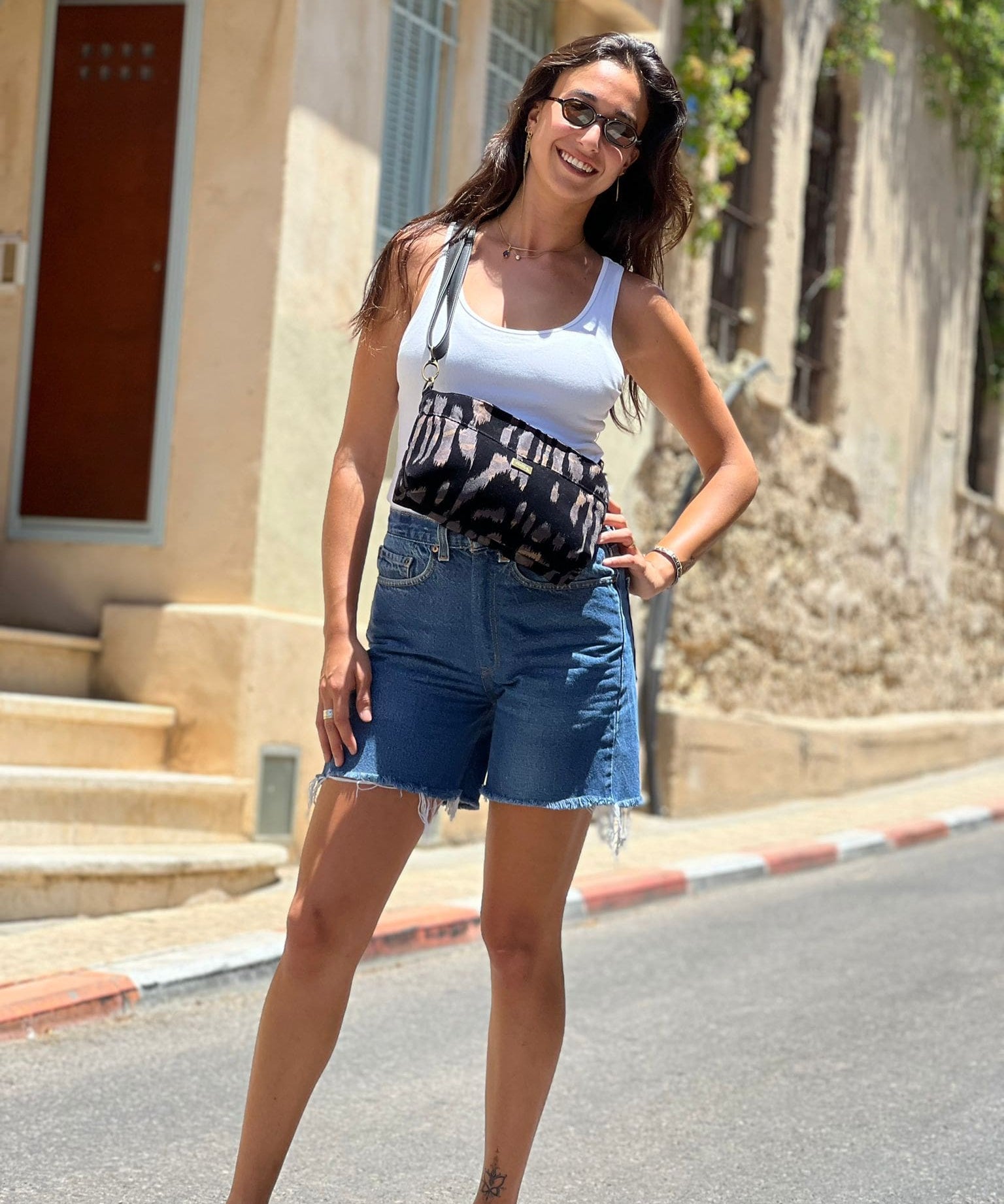  קלאץ' רחל שחור עם נגיעות קטיפה