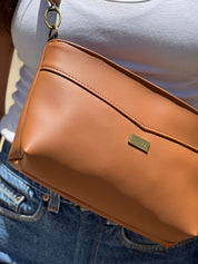 תיק צד/ קלאץ' סבתא רחל קאמל טקסטורה חדשה