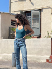 טופ שובל חדש ירוק בקבוק