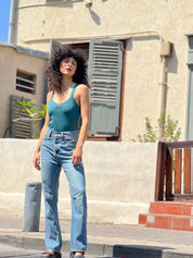 טופ שובל חדש ירוק בקבוק