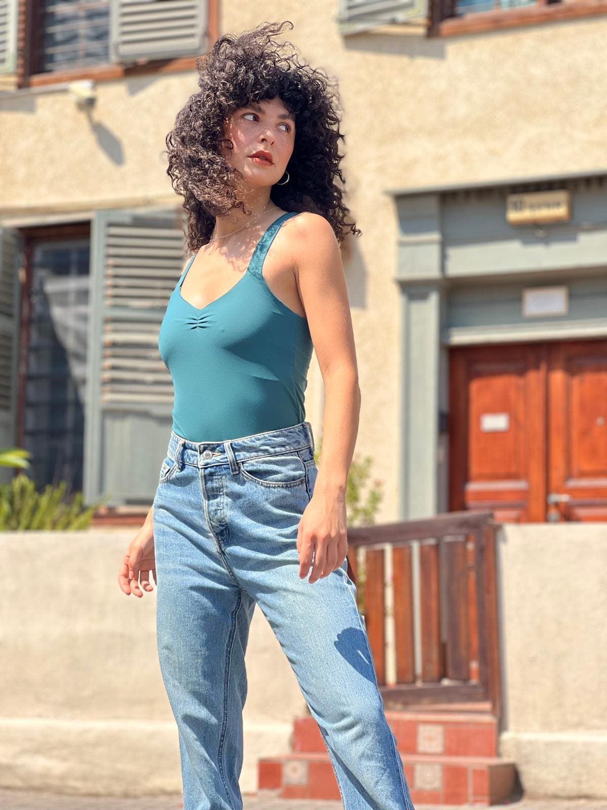 טופ שובל חדש ירוק בקבוק