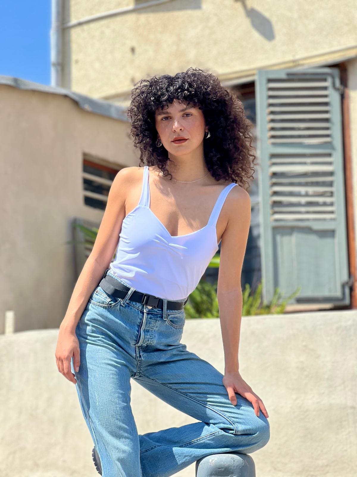 טופ שובל חדש לבן חגיגי