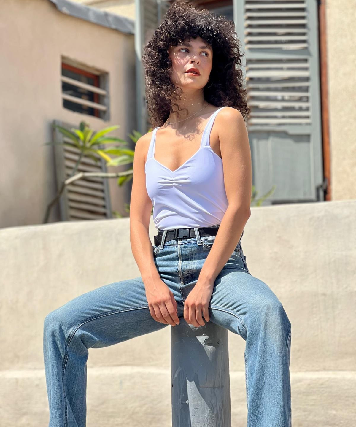 טופ שובל חדש לבן חגיגי