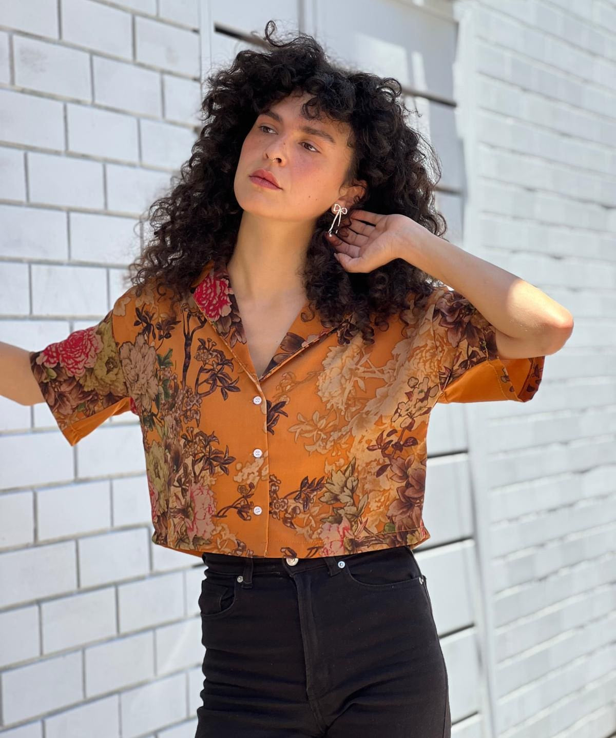 חולצה מכופתרת אוברסייז ליב