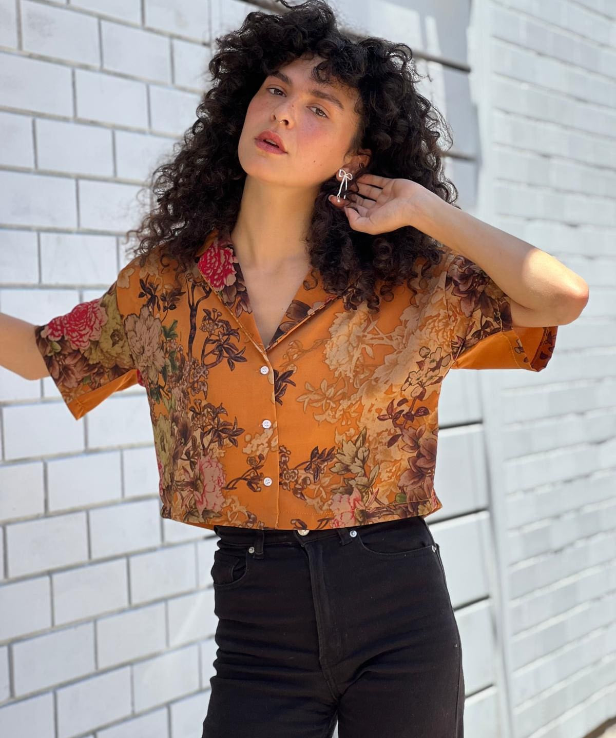 חולצה מכופתרת אוברסייז ליב