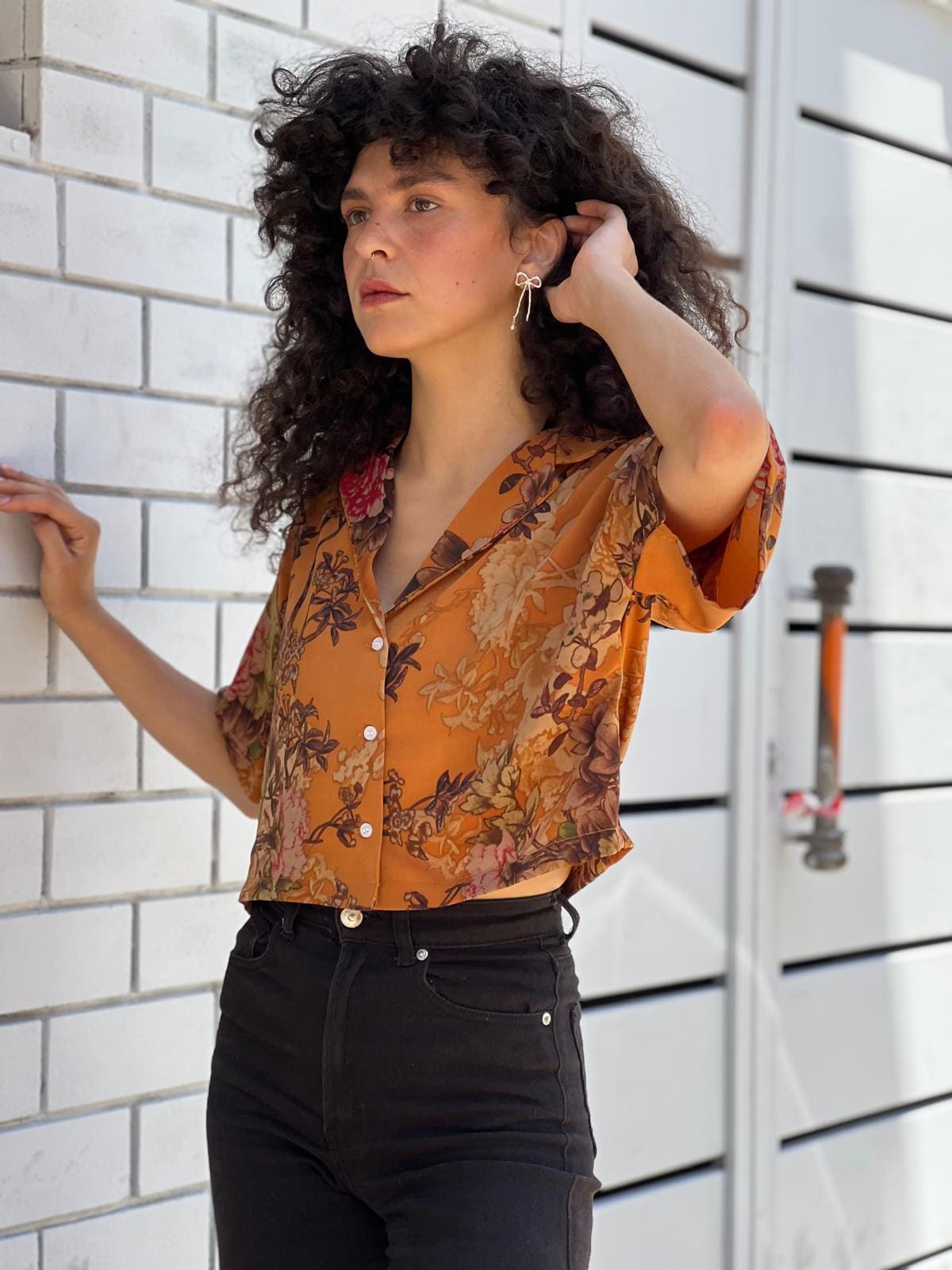 חולצה מכופתרת אוברסייז ליב