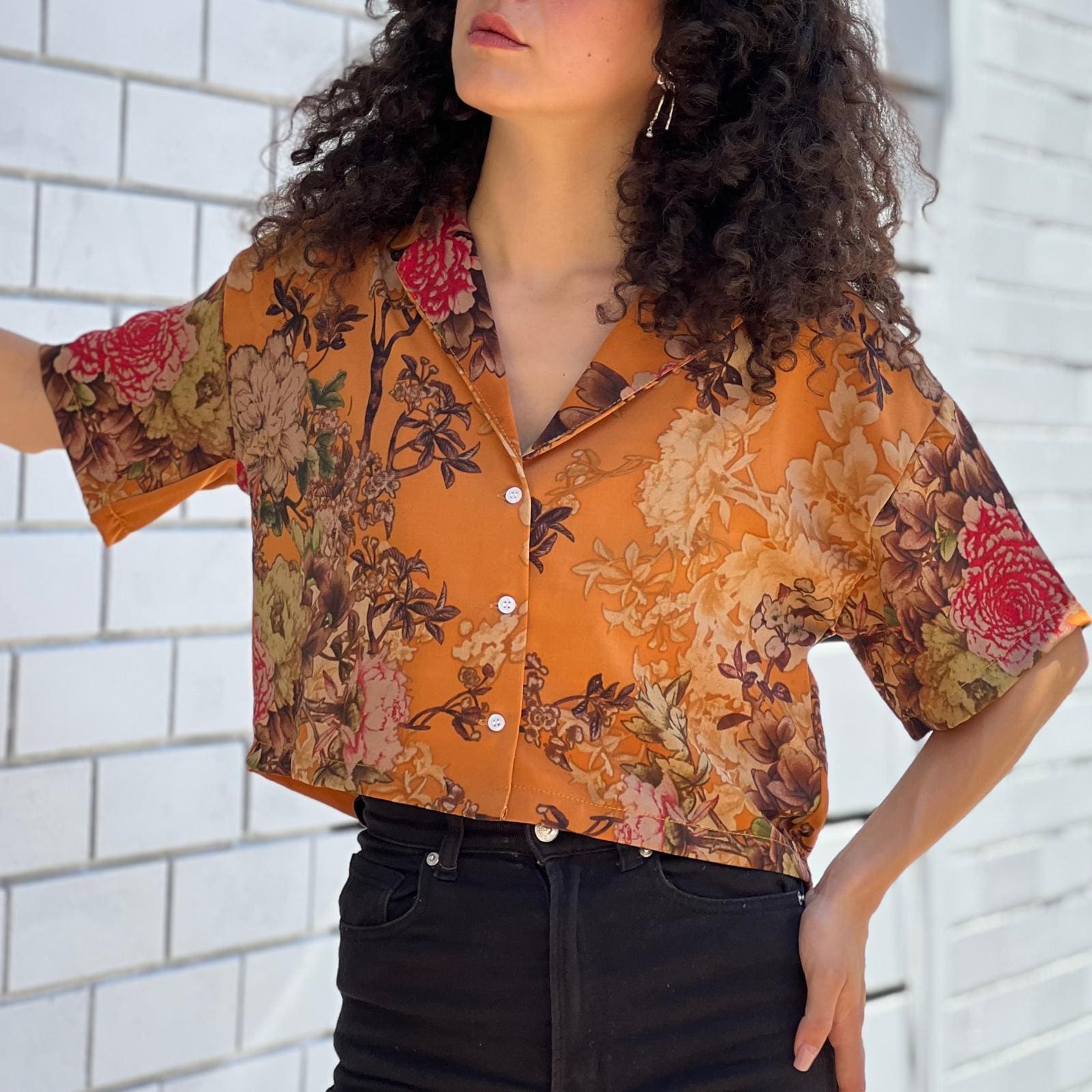 חולצה מכופתרת אוברסייז ליב