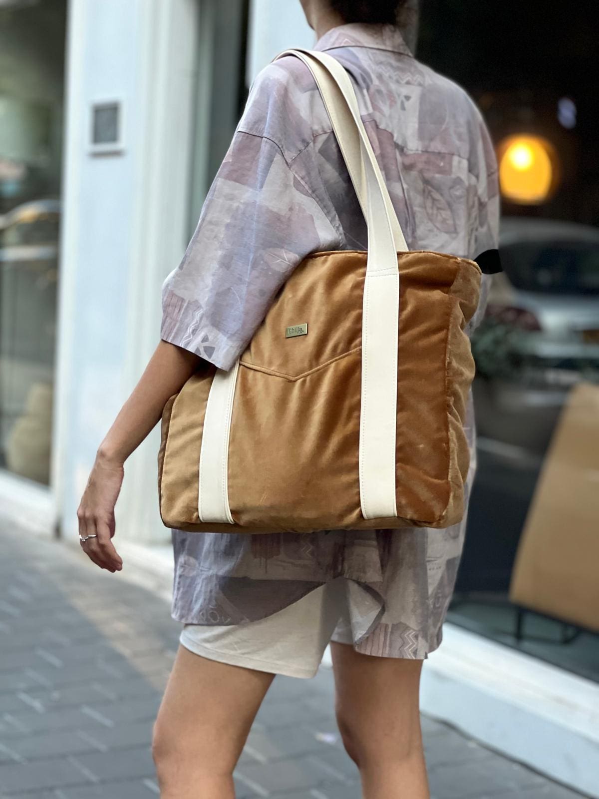 תיק צד גדול ללימודים NOKO קטיפה