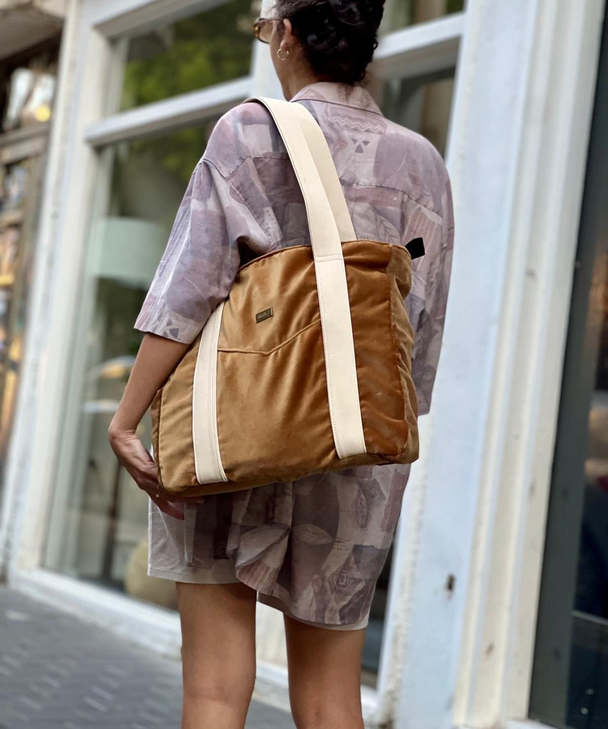 תיק צד גדול ללימודים NOKO קטיפה