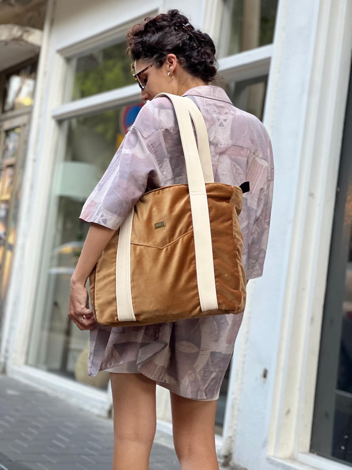 תיק צד גדול ללימודים NOKO קטיפה