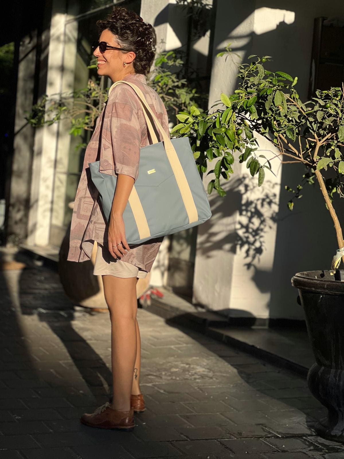 תיק צד גדול ללימודים NOKO תכלת פסטל