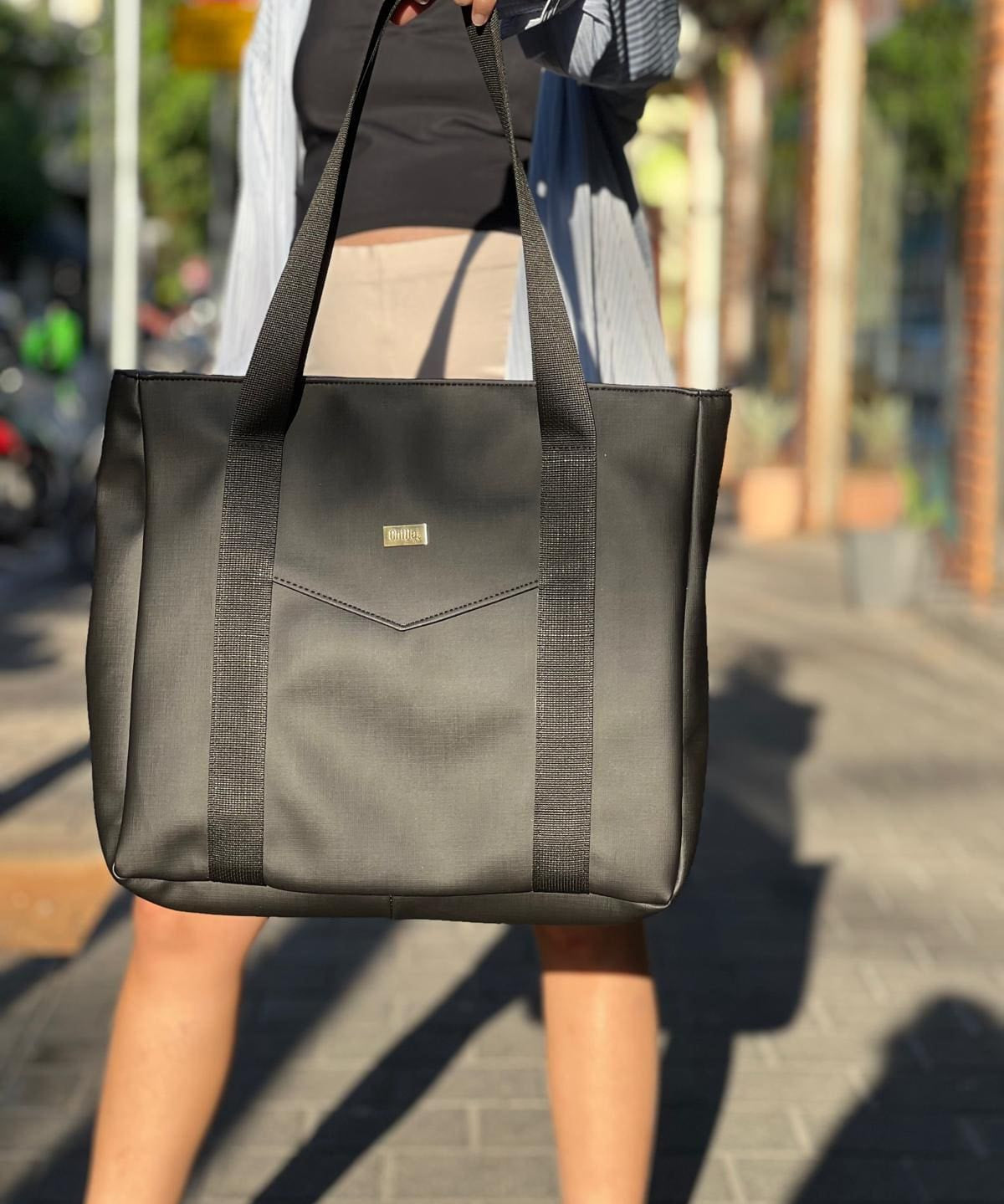 תיק צד גדול ללימודים NOKO שחור קלאסי