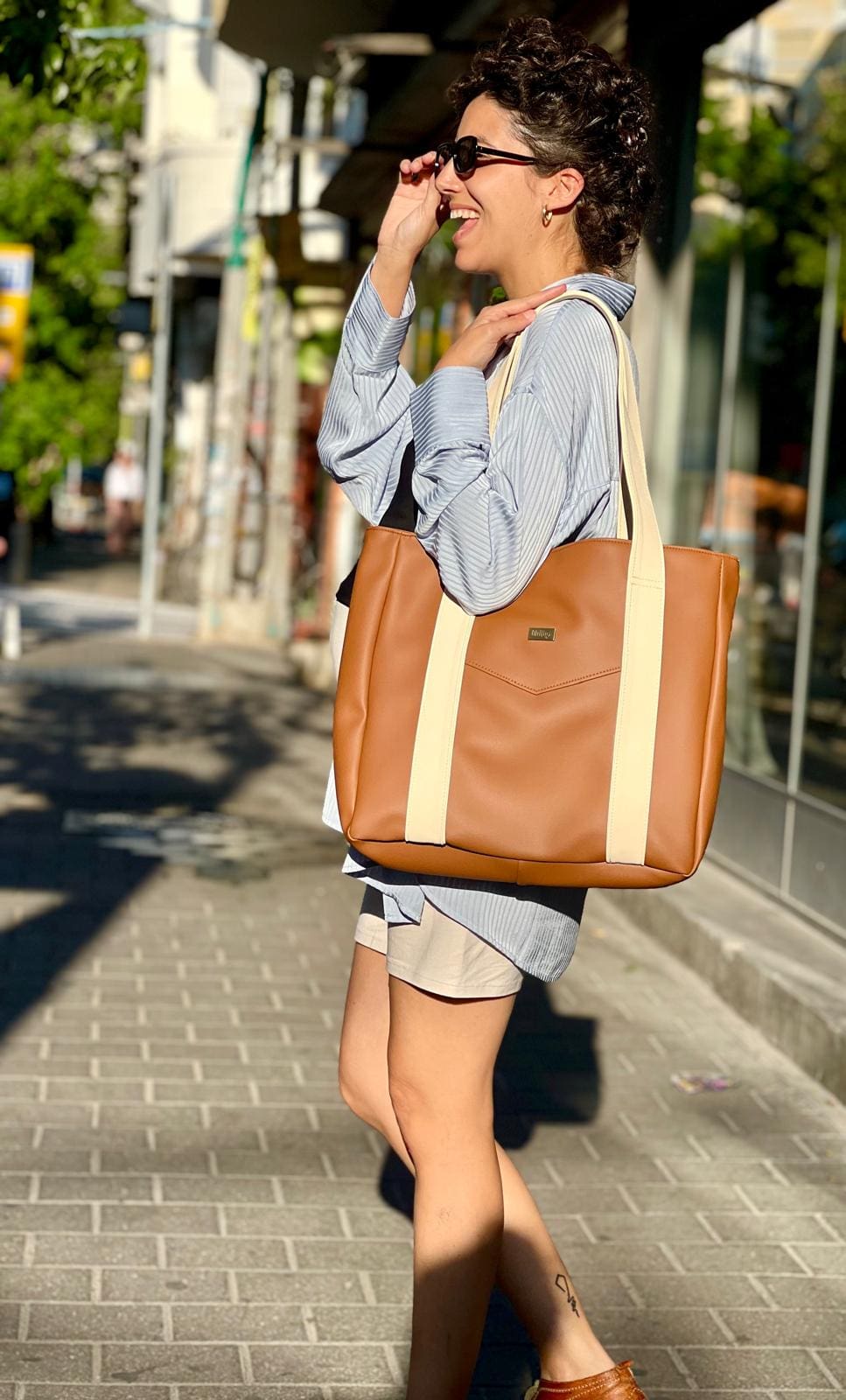 תיק צד גדול ללימודים NOKO קאמל מושלם