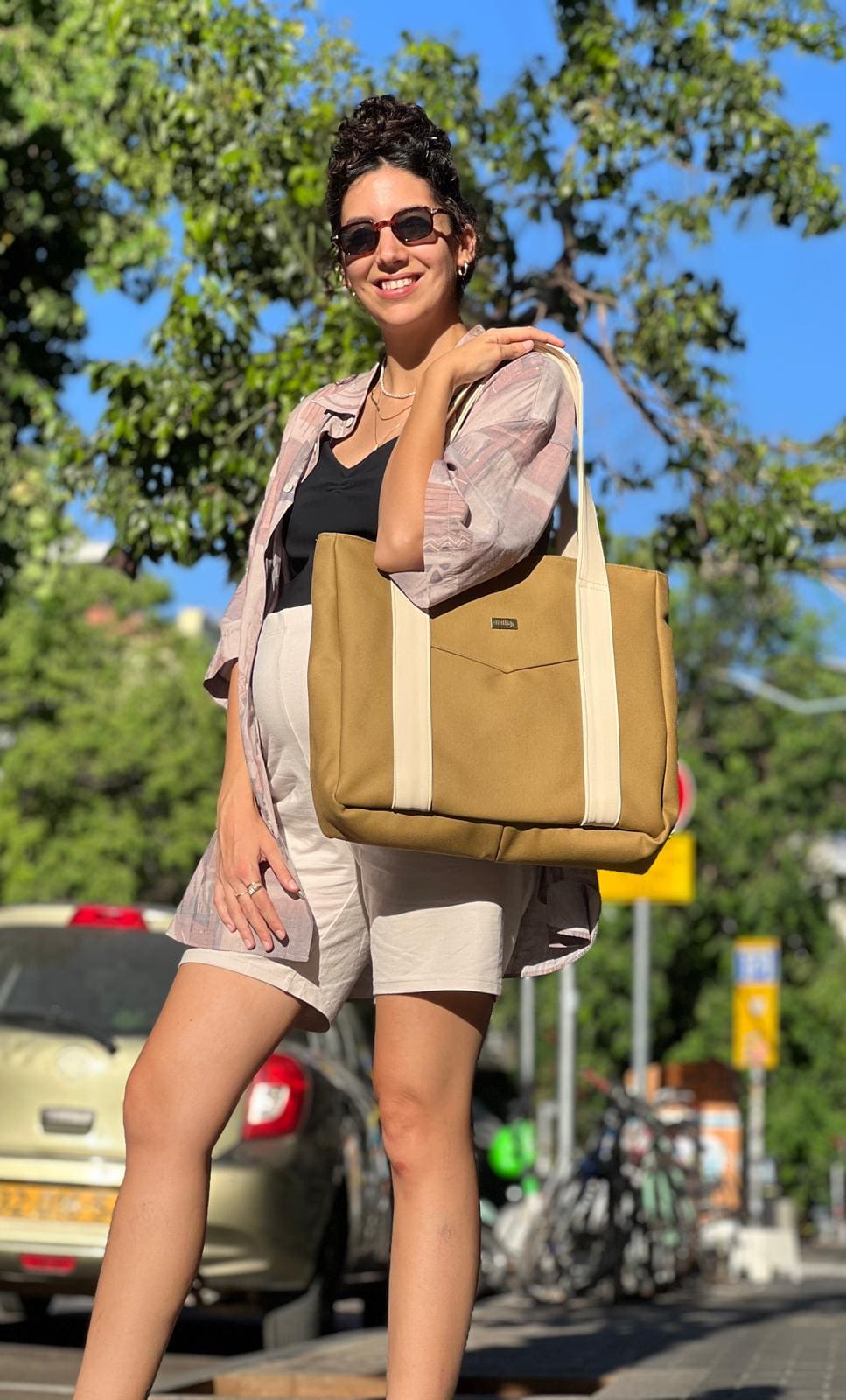 תיק צד NOKO חרדל קנבס