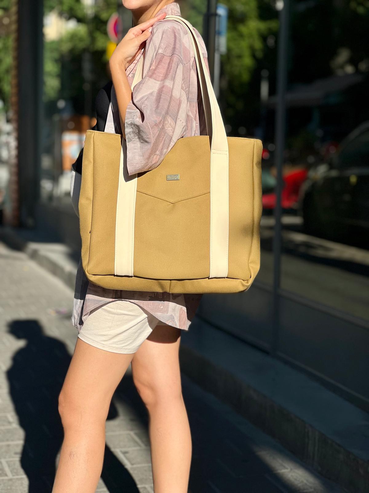 Mustard Canvas NOKO Shoulder Bag -