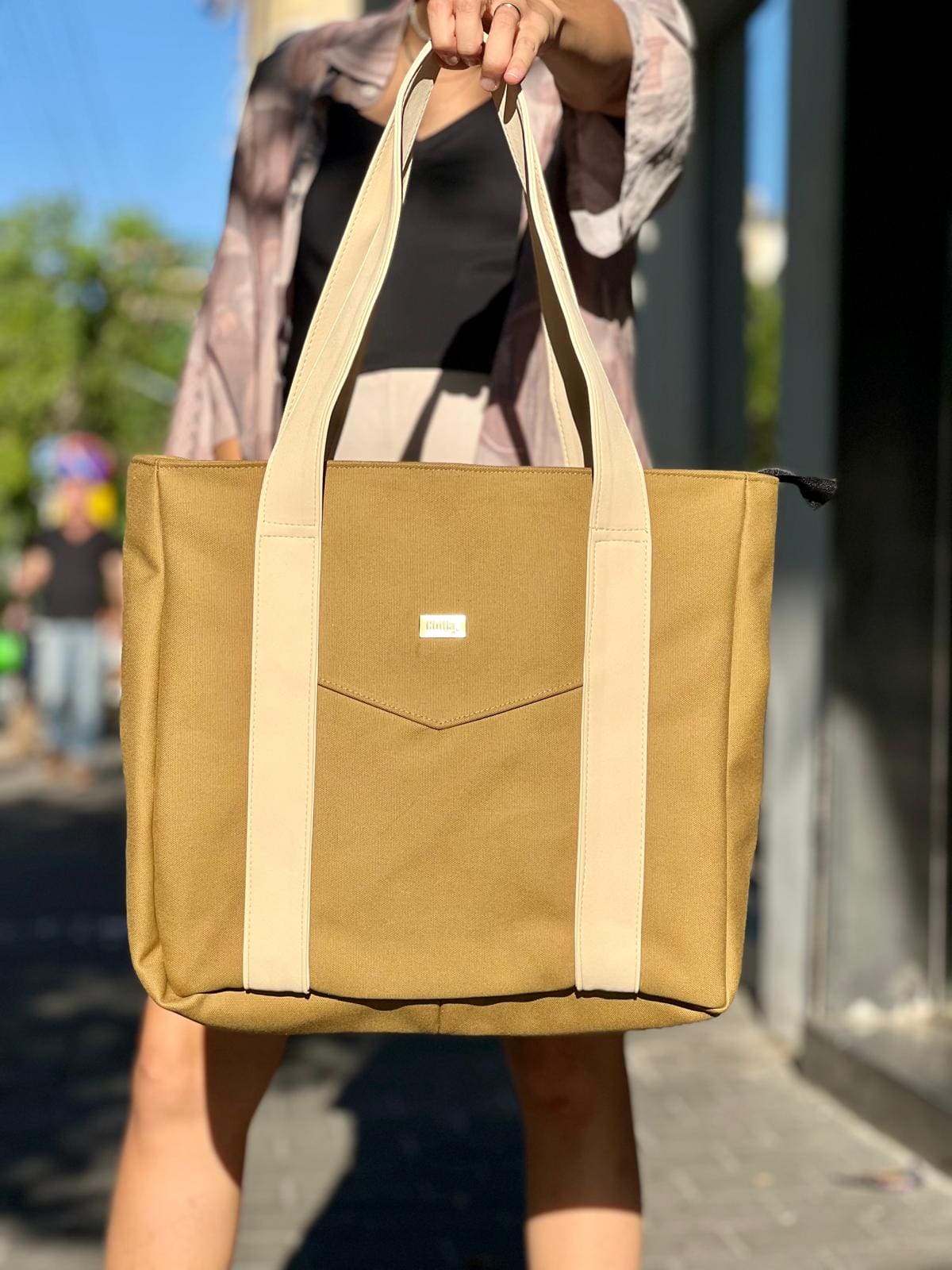 תיק צד NOKO חרדל קנבס