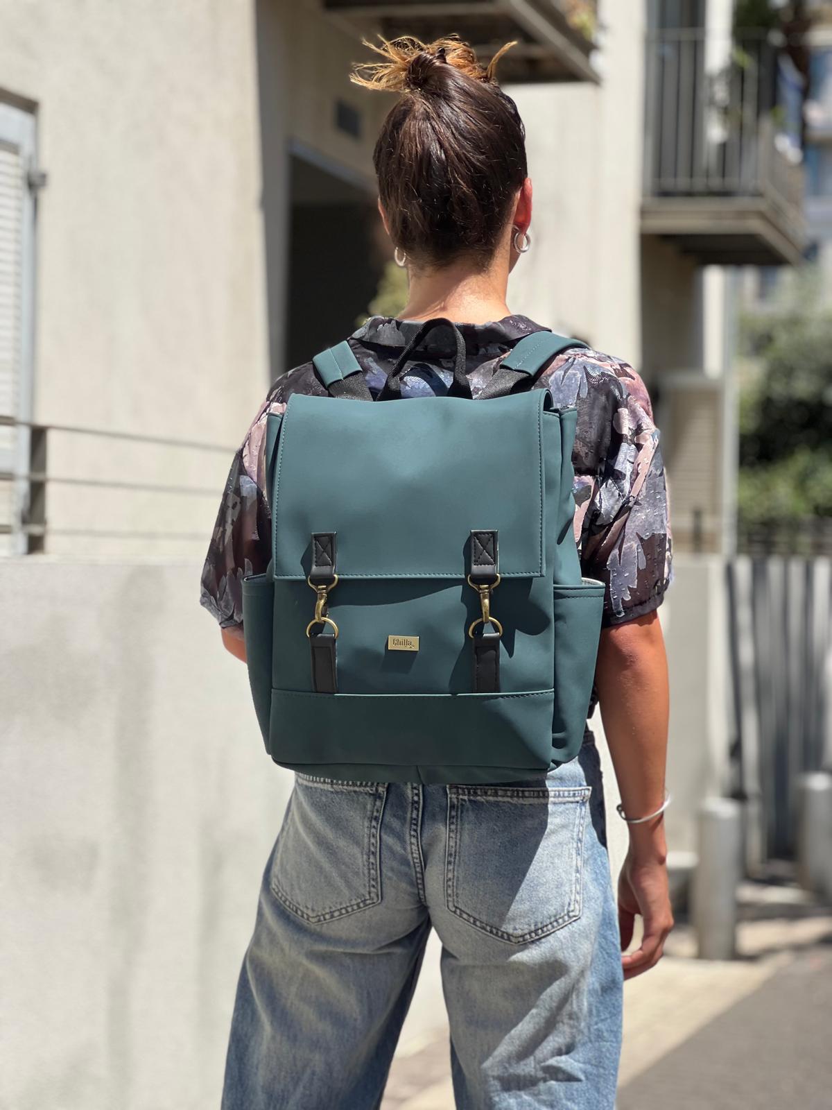 Green Nubuck Unicorn Backpack