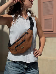 פאוץ' רוני גדול חום צמות