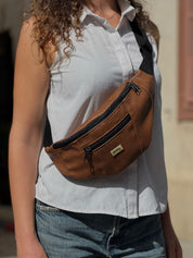 פאוץ' רוני גדול חום צמות