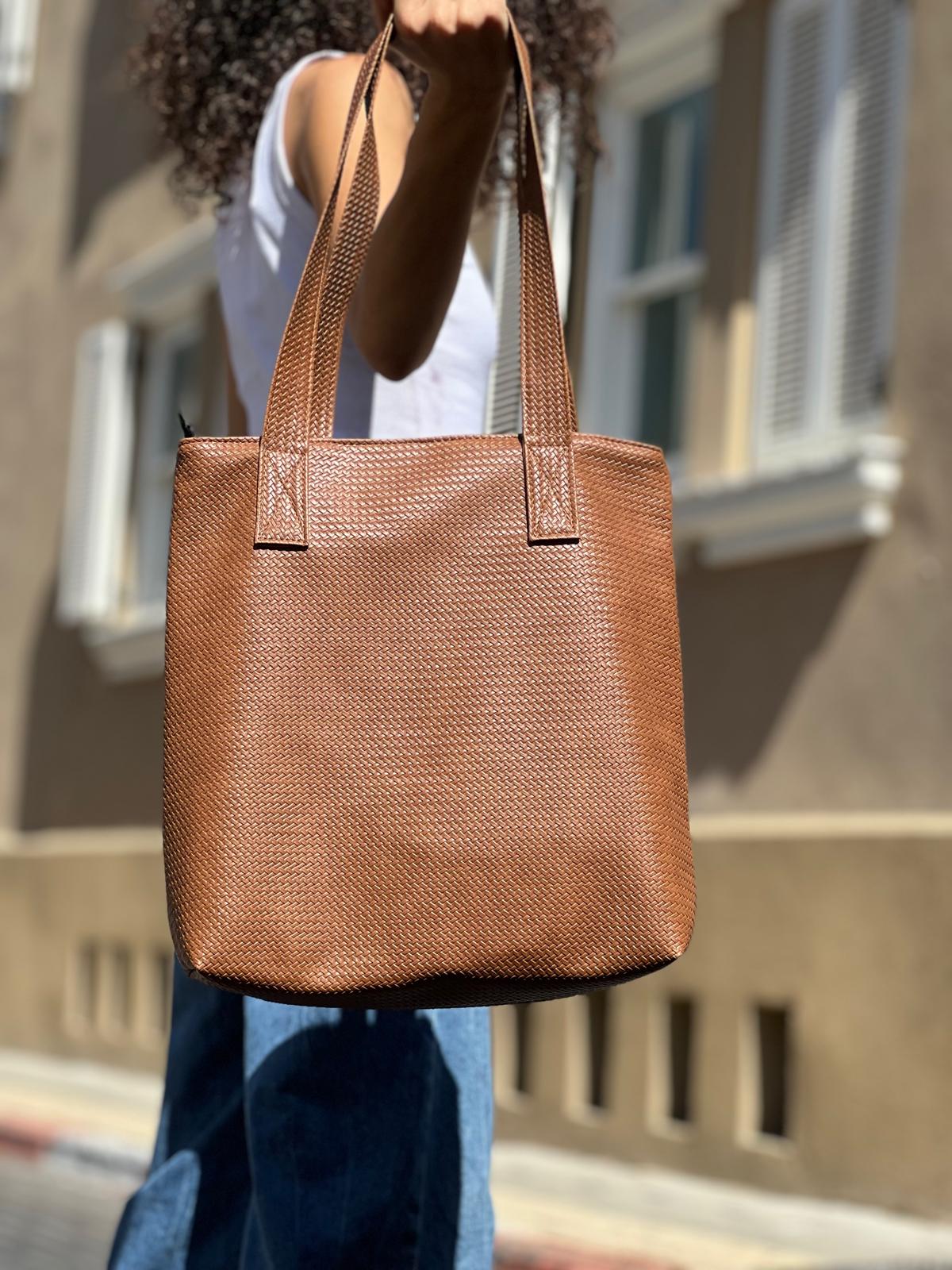 Brown Braided Tommy Side Bag