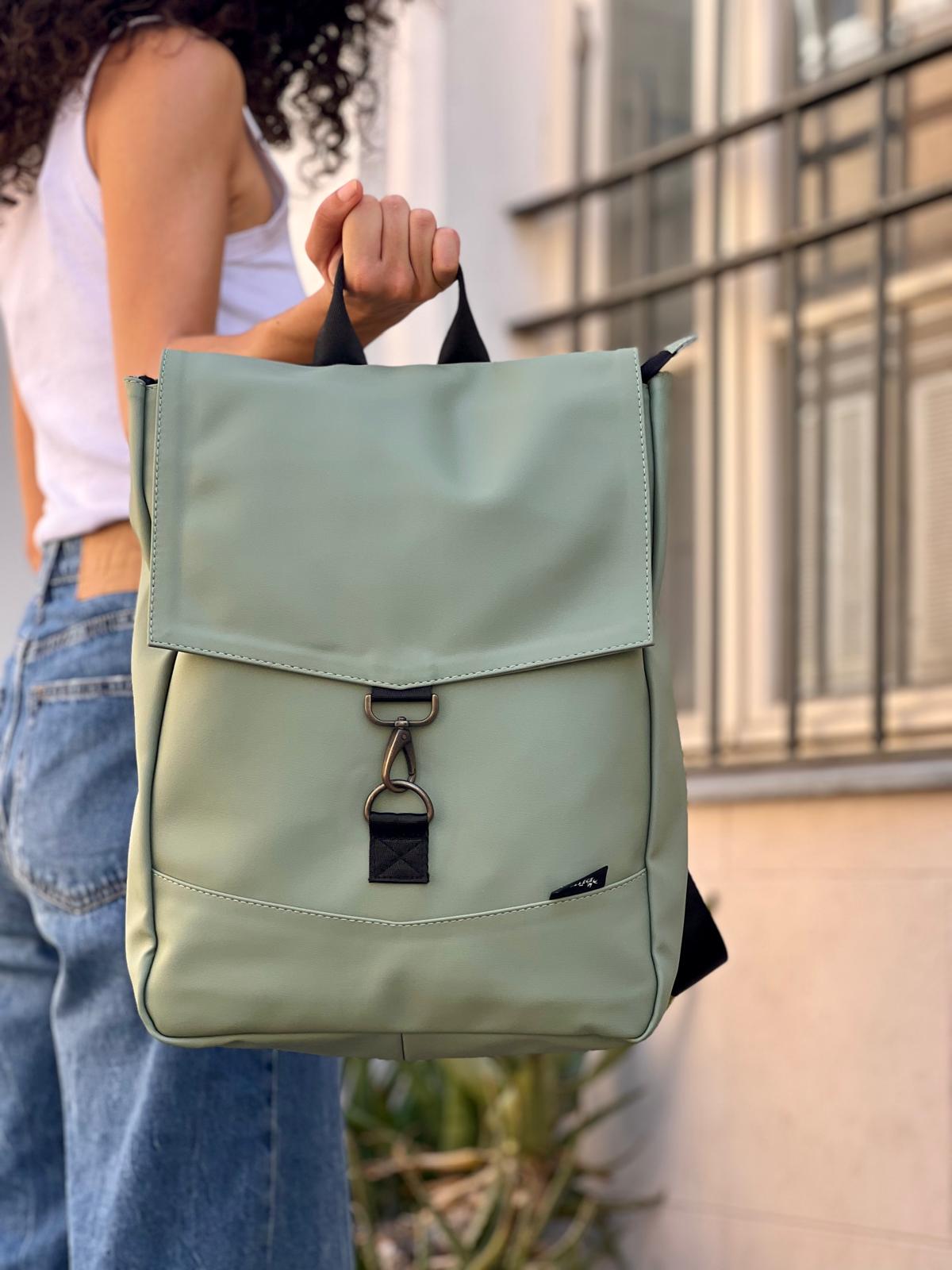 Pastel Apple Green Medium Students Backpack