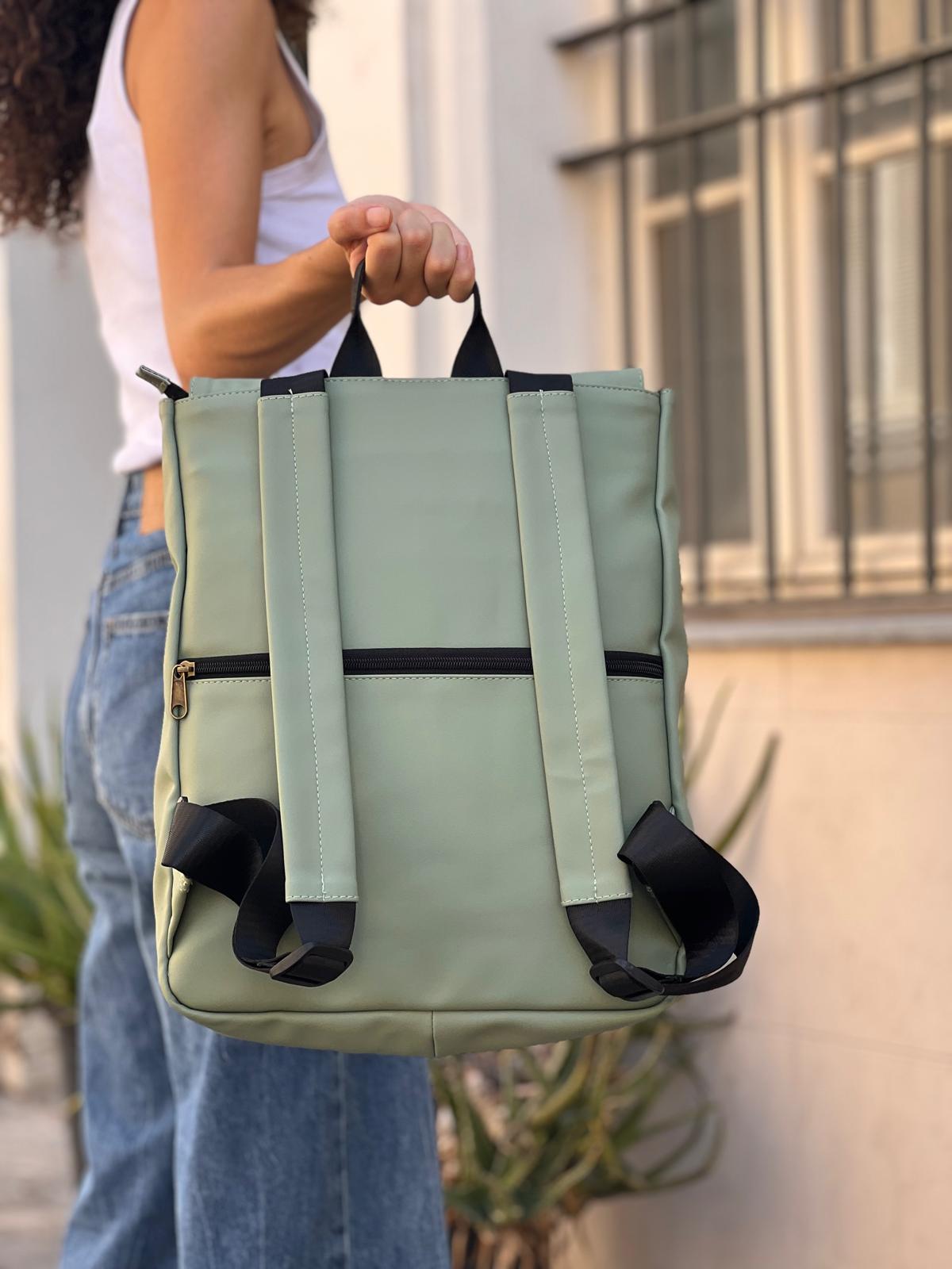 Pastel Apple Green Medium Students Backpack