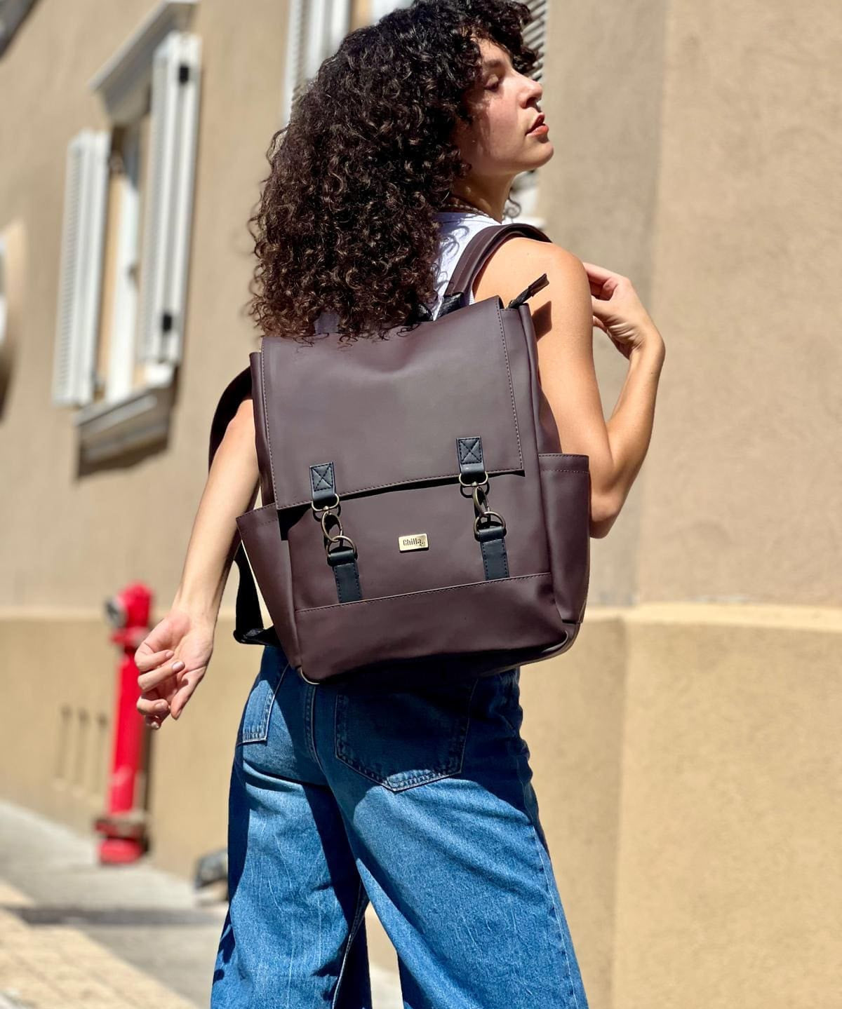 תיק גב Unicorn חום שוקולד